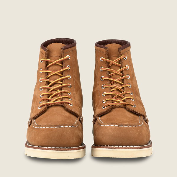 Red Wing Womens 6-inch Classic Moc - Short Chinook Leather - Heritage Boots Khaki - 2498LDKOT